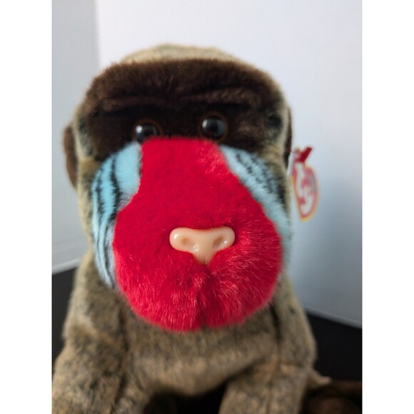 Ty Beanie Baby 2001 Cheeks The Seated Baboon - Picture 11 of 12